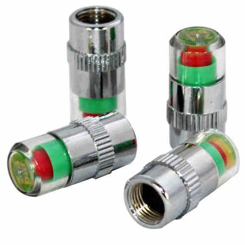 4pcs Колпачки клапанов для автомобильных шин, 4 шт., болт-в алюминиевом, устойчивом к краям автомобильных колес, ниппелей, клапанов, штока шин, колпачки для воздуха - Цвет: 4pcs