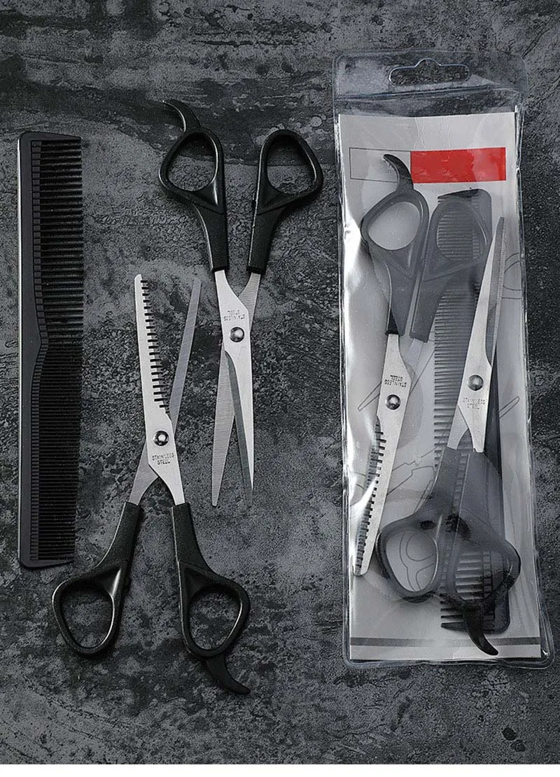 

3pc Hair Scissors Cutting Shears Salon Professional Barber Hair Cutting Thinning Hairdressing Set Styling Tool Hairdressing Comb