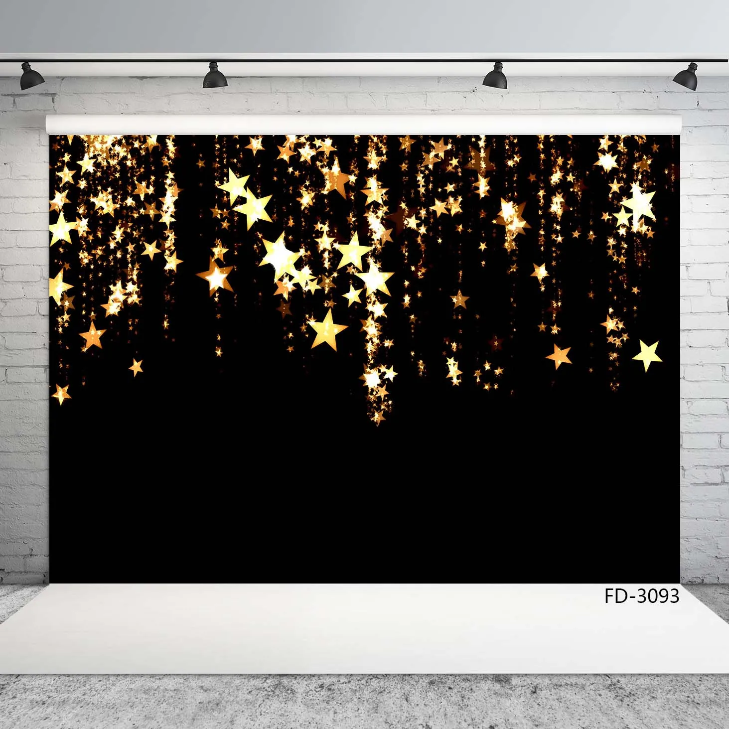 

Christmas Glitter Stars Light String Vinyl Photography Background Decor Children Newborn Party Backdrop For Photo Studio Props