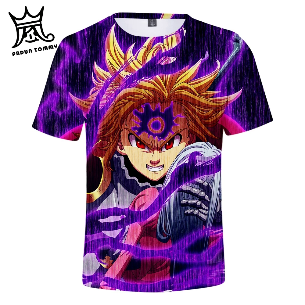 Футболка FRDUN с 3D принтом семи смертных грехов из японского аниме Nanatsu No Taizai