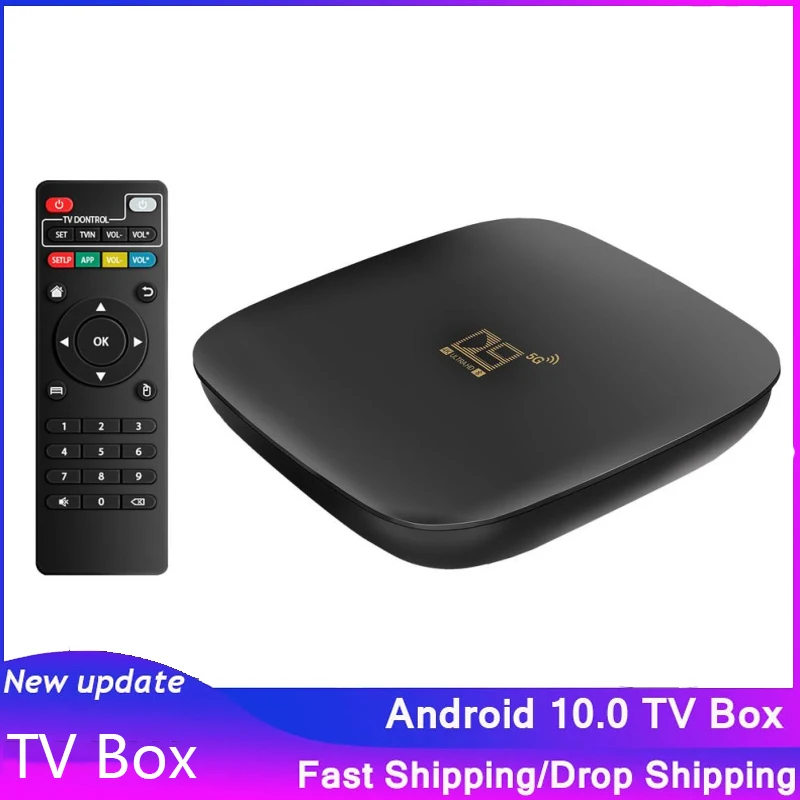 

Android 10.0 Fast Smart TV BOX 2.4G 5G WIFI 4K WiFi Set-Top TV Box Quad Core ARM Cortex A53 Set Top Box For Amlogic S905L
