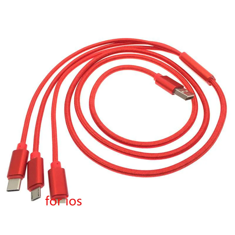3 в 1 USB кабель для мобильных телефонов А 2 м|Кабели телефонов| |