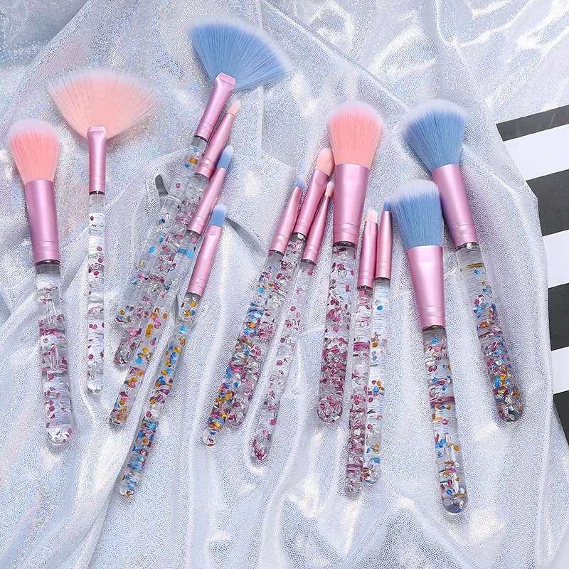 Новинка 7 штук из блесток с украшением в виде кристаллов ручкой кисти для макияжа