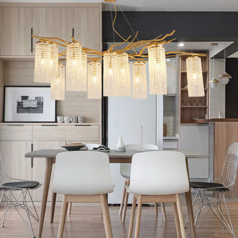 Постмодернистские Творческий Полный медный светильник класса люкс гостиная