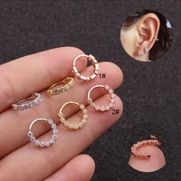 small gold ear nose helix cartilage ring conch tragus labret hoop septum huggie earrings piercing set body jewelry h6