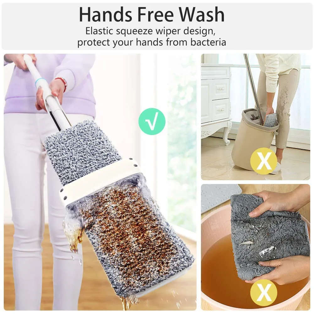 Швабра с распылителем Cleanhome многоразовыми вставками из микрофибры и ручкой на 360