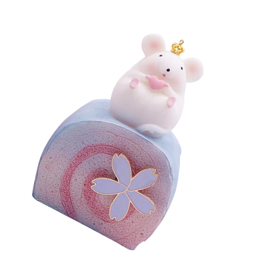 

1PC Adorable Little Cake Baking Ornaments Desktop Decoration Small Cartoon Animal Decoration for Party Home Cake (Style A)
