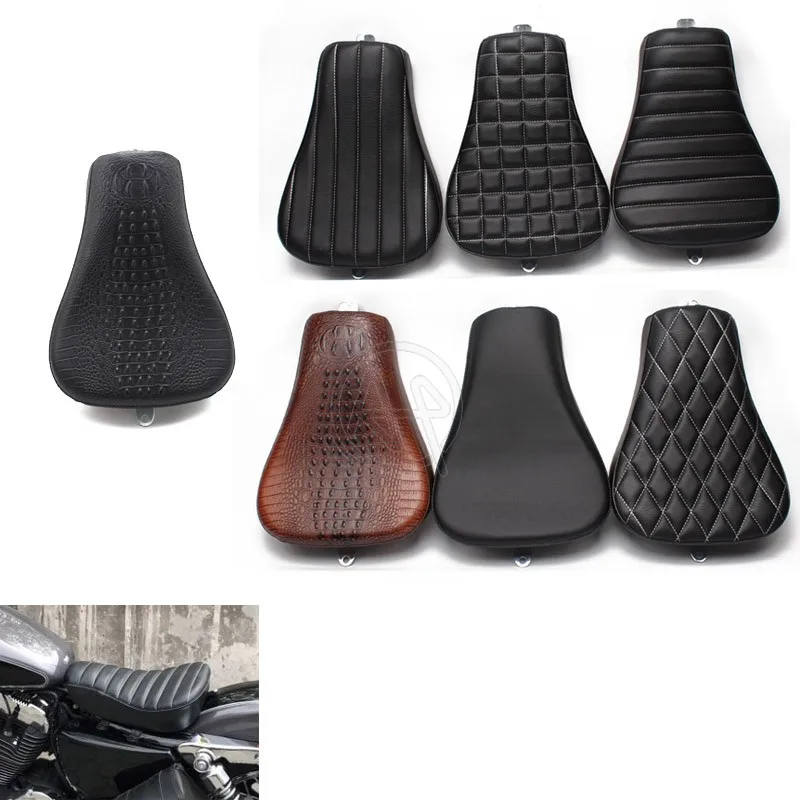 

7Models Motorcycle Front Driver Leather Pillow Solo Seat Cushion For Harley Sportster Forty Eight XL1200 883 72 48