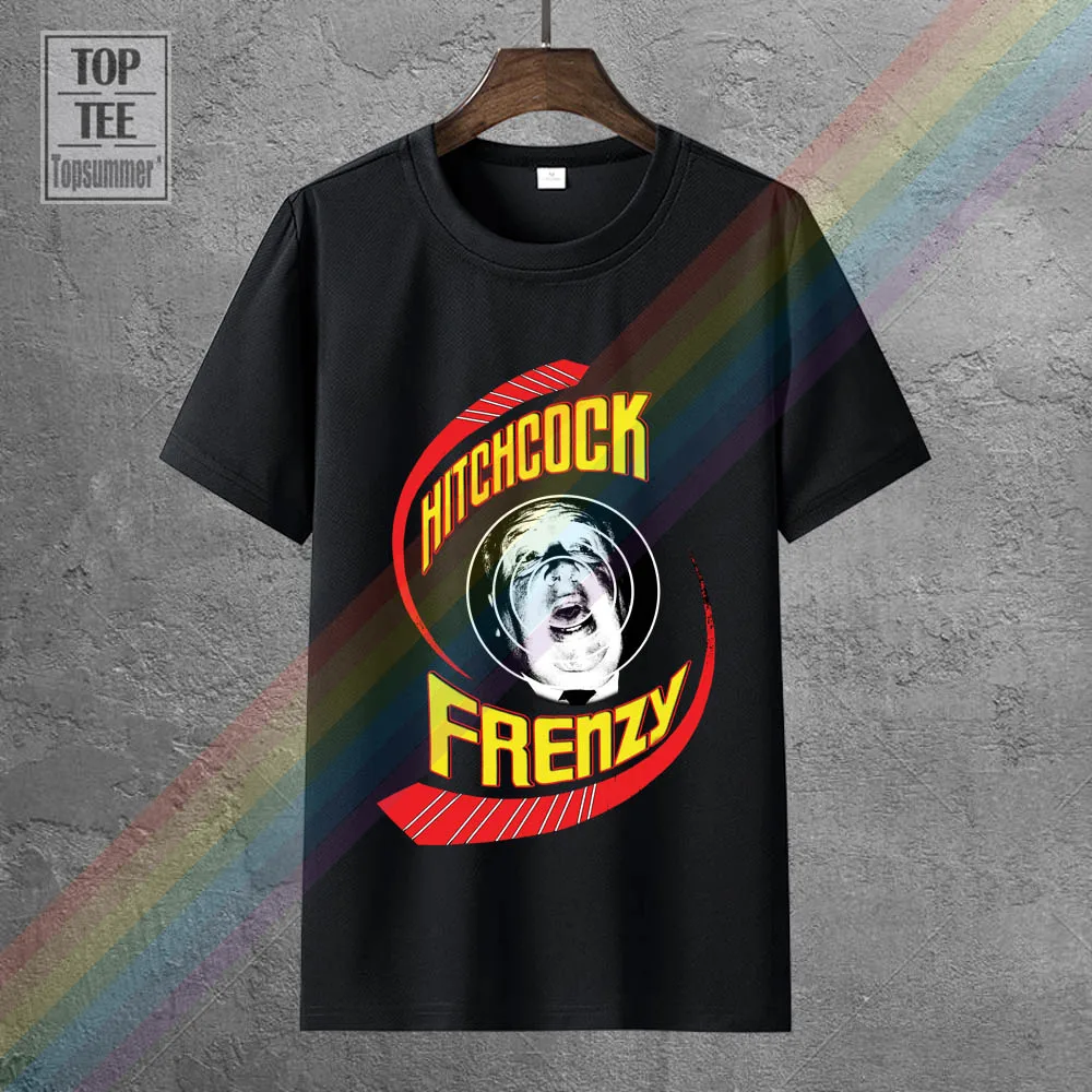 

Hitchcock Frenzy T Shirt Skull Retro T Shirts Gothic Cool Streetwear Gym Tshirts Funny Horror Tee-Shirt
