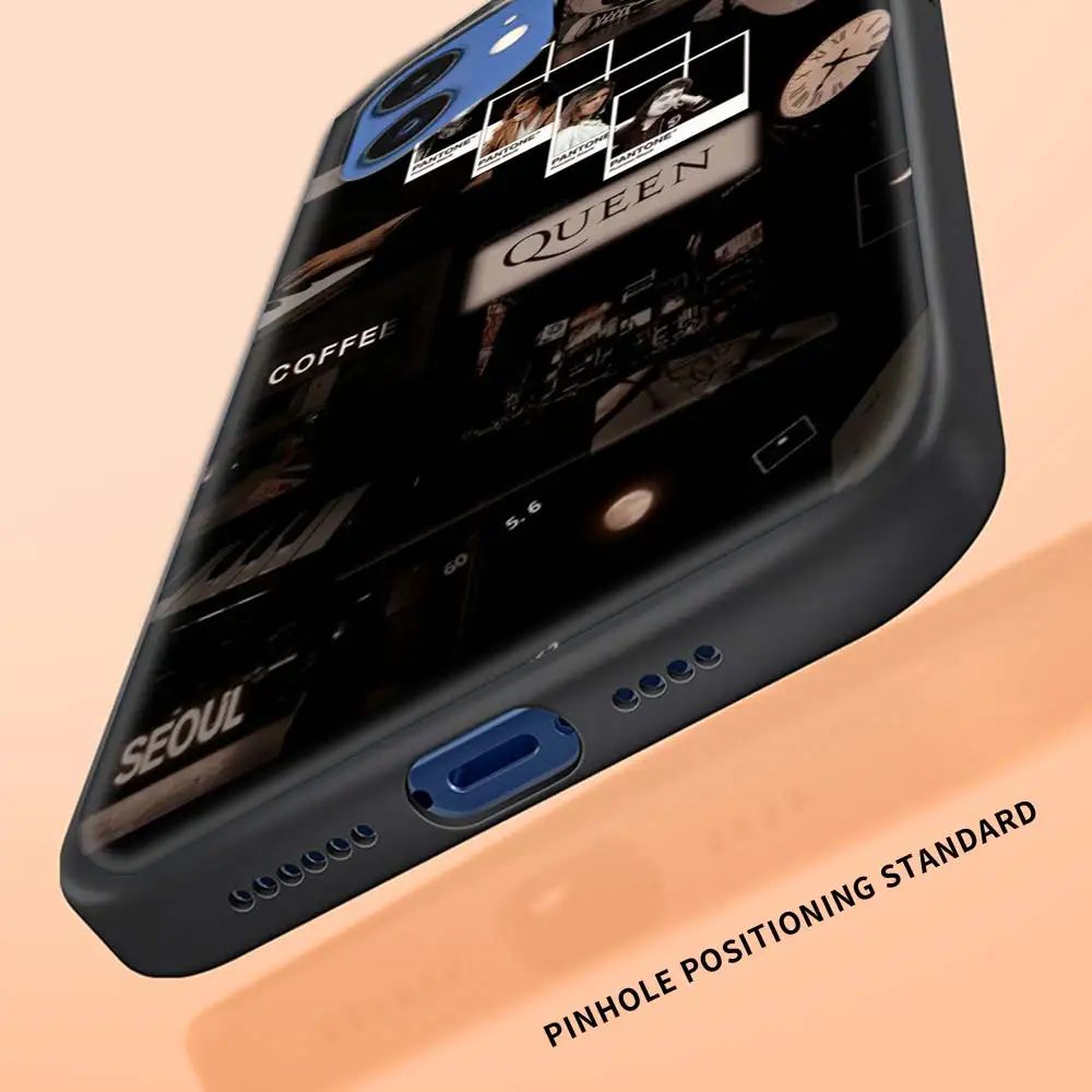 

Luxury Case for iPhone 7 8 11 12 Pro XS Max 12 Mini X XS XR ES 2020 Plus Black Phone Soft Shell Coque Queen Bands