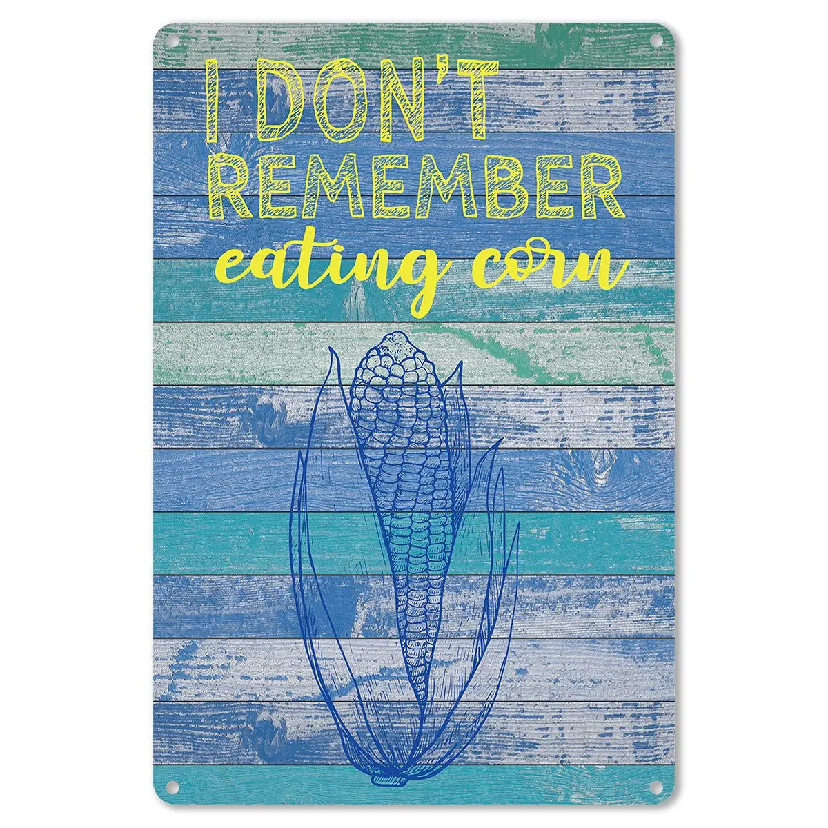 

Bathroom Quote Skull Metal Tin Sign Wall Decor - Vintage Bathroom I Don't Remember Eating Corn Sign for Toilet Bathroom WC Wash