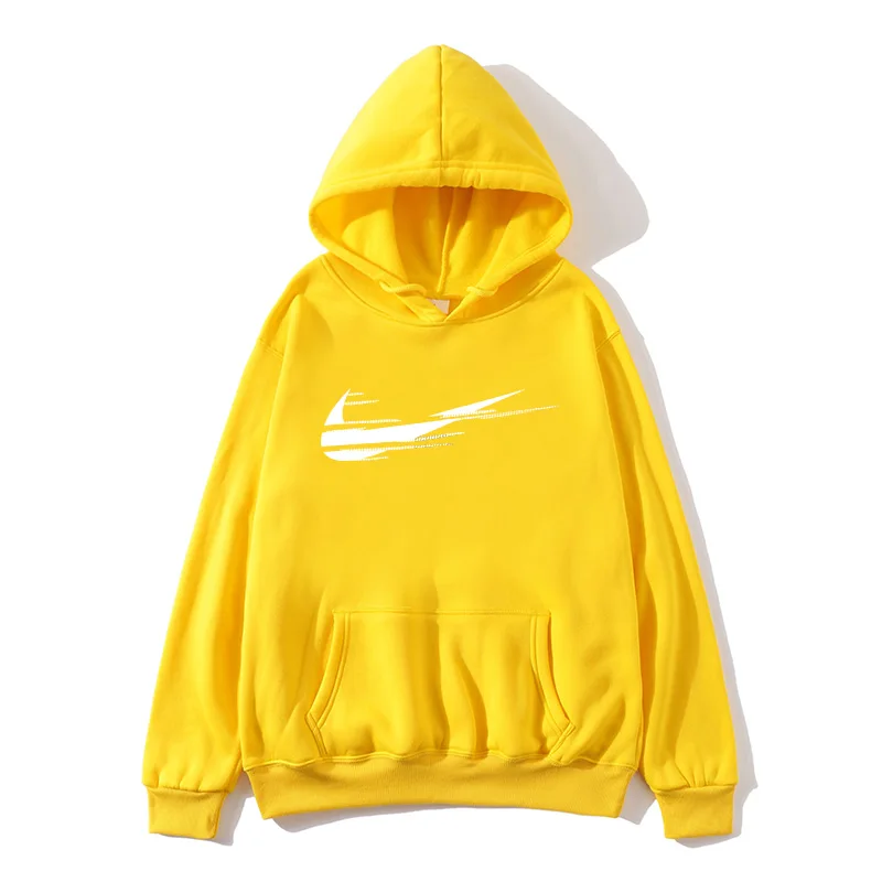 

New men's cotton hooded sportswear trendy fashion jacket autumn and winter warm women's plus size pullover track suit