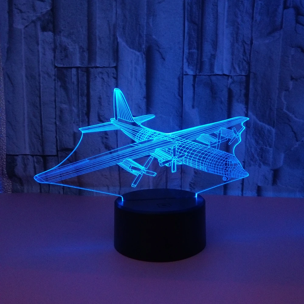 3d-лампа в виде вертолета ночник с сенсорным управлением и питанием от USB для