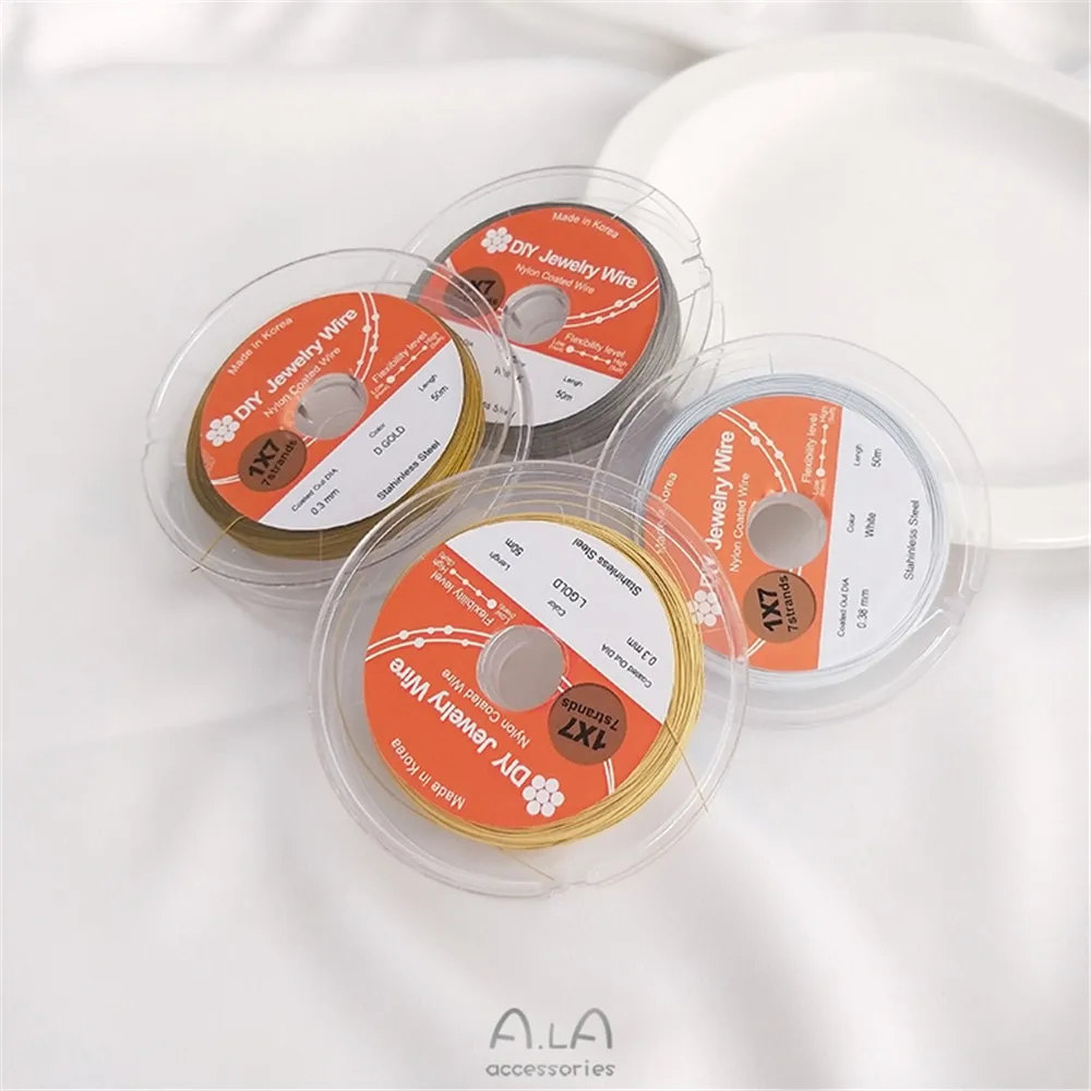 Южная Корея Золотая мягкая проволока 7 нитей цветная стальная жемчужный воротник