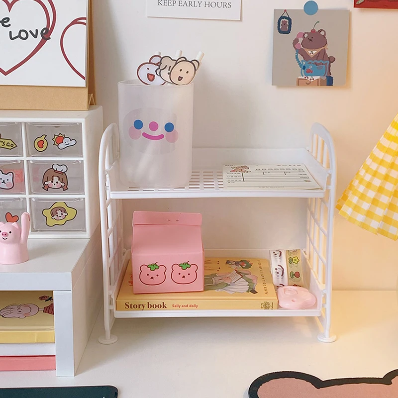 Двухслойная полый пластиковый косметический столик отделка Аксессуары для