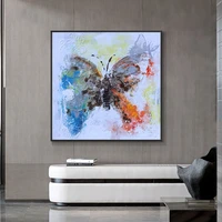 abstract handmade colorful butterfly oil painting on canvas hand painted paintings modern wall art for living room home decor