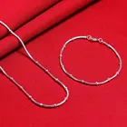 Модные брендовые ювелирные украшения для мужчин и женщин, ожерелье из серебра 925 пробы с тонкими бусинами