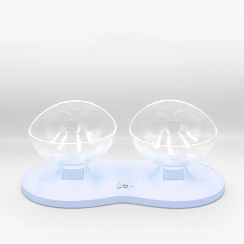 

Pet Eggshell Bowl Transparent Multi-angle Adjustable Non-slip Cat Dog Drinking Water Feeding Double Bowls Kitten Puppy Supplies