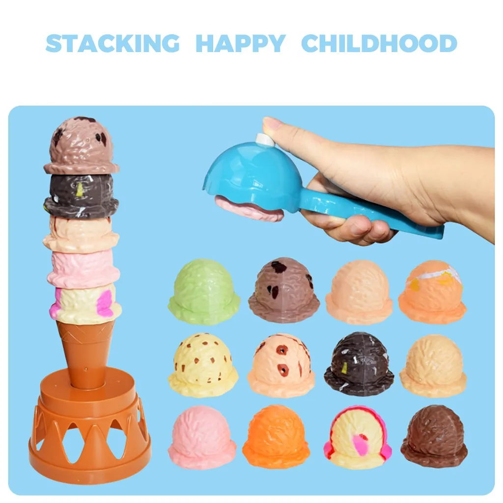 Мороженое стек вверх игровая башня развивающая игрушка для детей милая