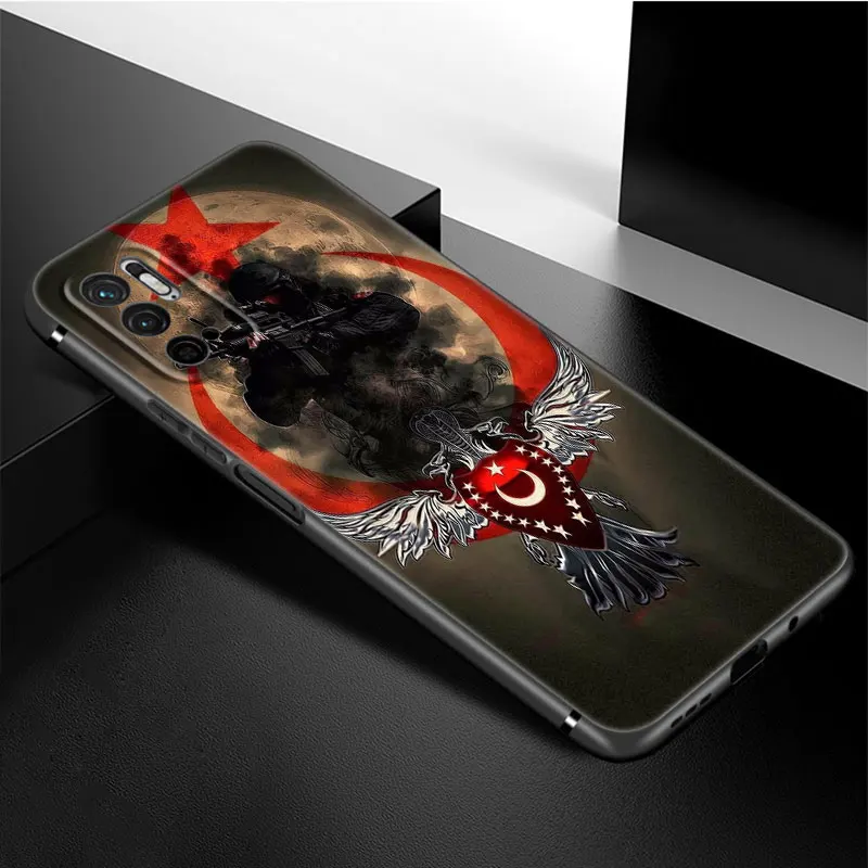 Силиконовый чехол с турецким флагом для Xiaomi Redmi Note 10 9 Pro Max 10s 9s 8 8A 7 9C 9A 9T 10T мягкий
