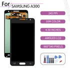 ЖК-дисплей AMOLED 4,5 дюйма для SAMSUNG Galaxy A3 2015 A300, сенсорный экран с цифровым преобразователем в сборе для Samsung A300, дисплей для SAMSUNG A300FU A300HQ