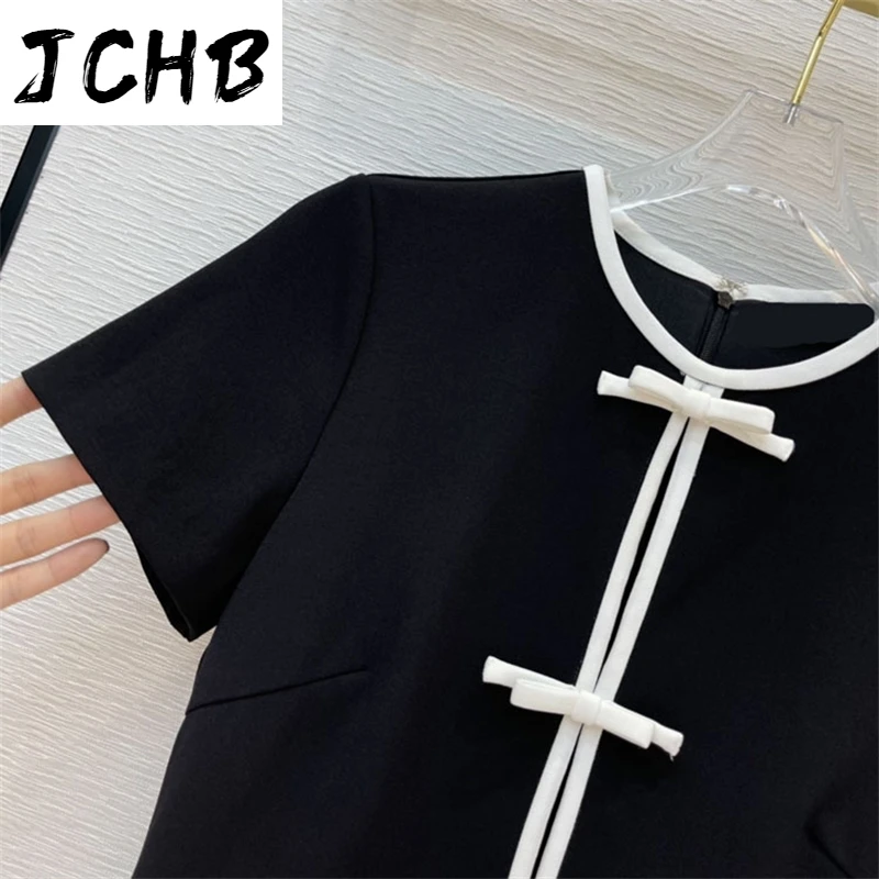 

Women Brand High-end 2021 Spring Summer Retro Flounce Mini Sweet O-neck High Waist Short Sleeve A-line Dresses