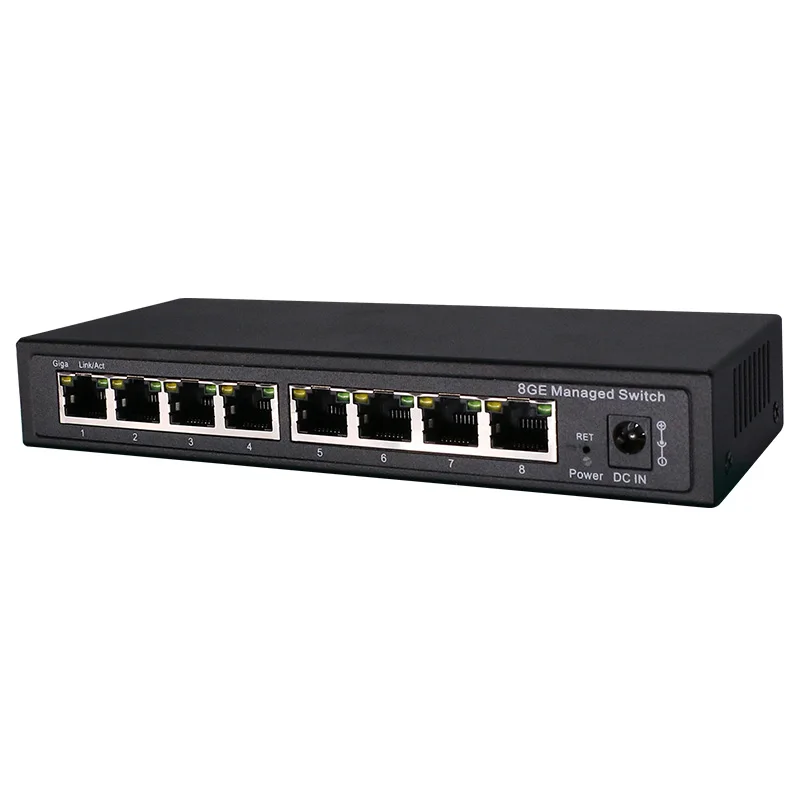 8 Порты и разъёмы гигабитный управляемый коммутатор управляемый Ethernet-коммутатор с 8 Порты и разъёмы 10/100/1000 м VLAN