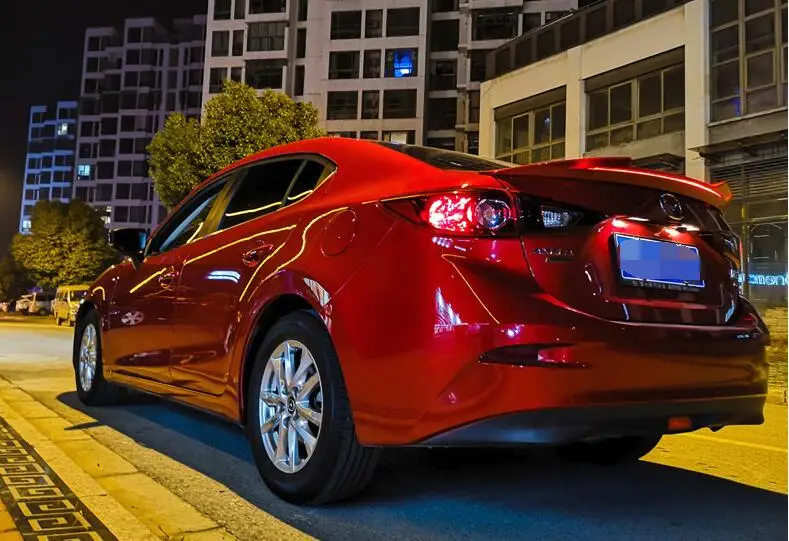 Спойлер для MAZDA Axela 2014 2016 светодиодсветильник ка 3 высококачественный материал ABS