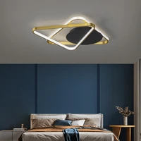 new style ceiling lights 2 triangle for living room bedroom study room corridor gold and black colors lights mounted 110v 220v