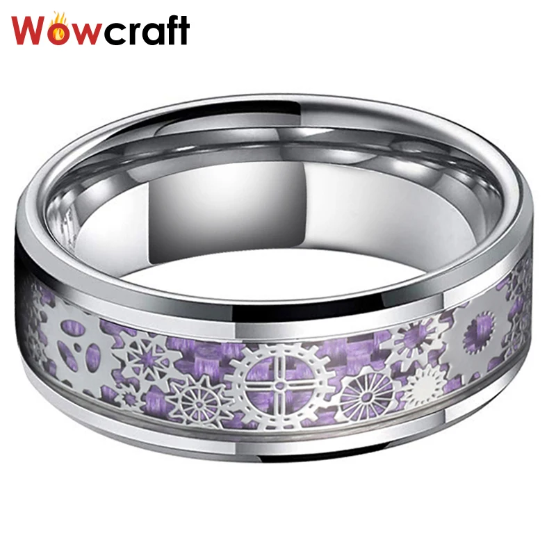 Светильник фиолетовый Вольфрам обручальные кольца 8 мм для Для мужчин женщин