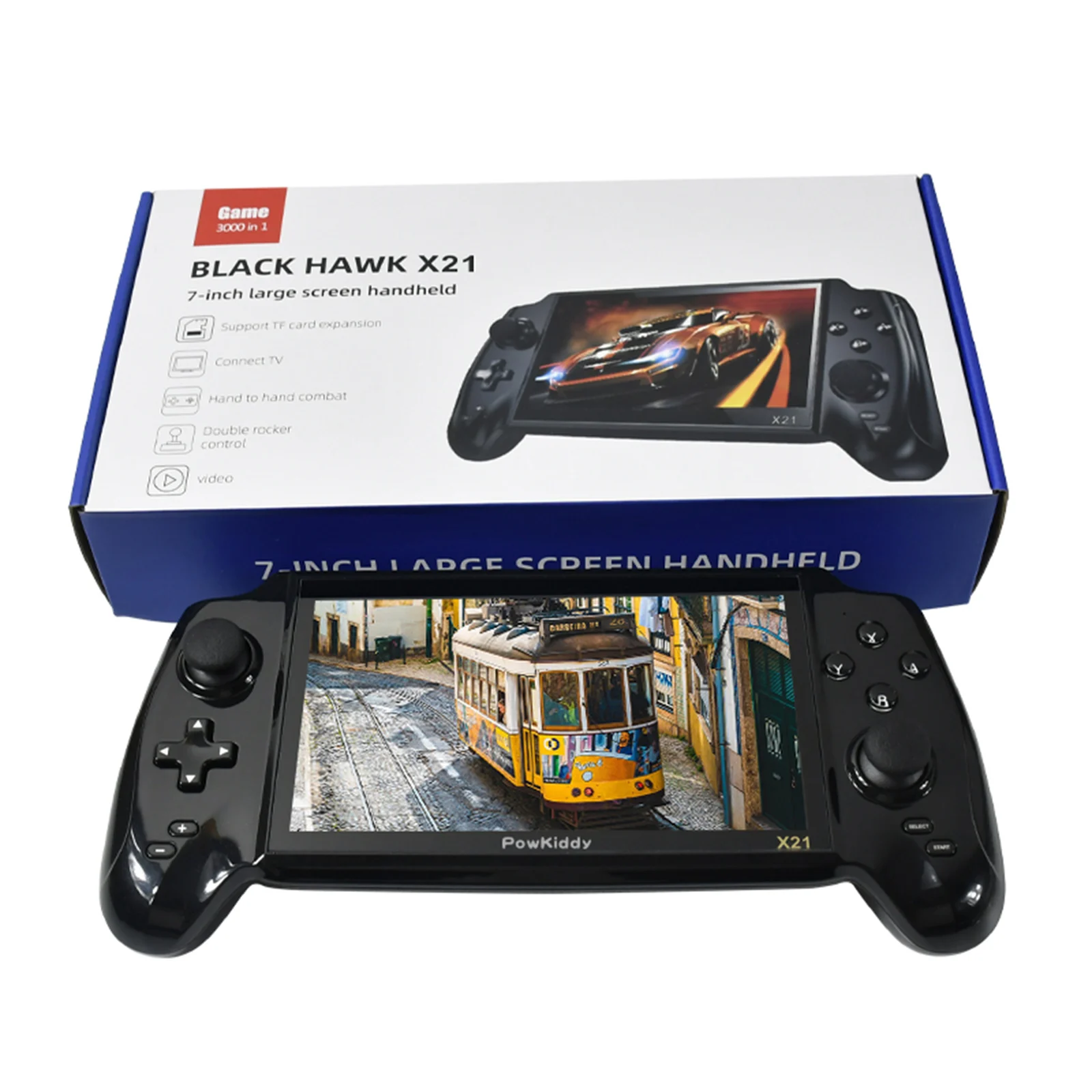 Powkiddy Новый X21 портативная игровая консоль с 7 дюймовым HD чехол для телефона в виде
