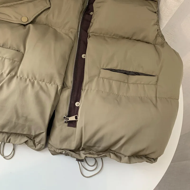 

2020 Vest Jacket Autumn Cotton Vest Women's Korean-Style Loose Vest Short Cotton-Padded Clothes Waistcoat