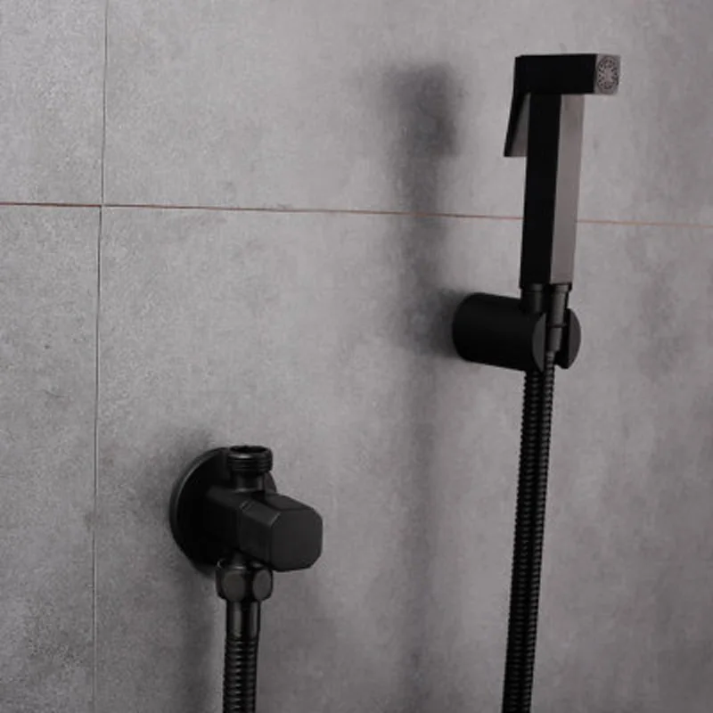 Ручной Туалет Биде Распылитель набор латунный ручной черный кран для ванной