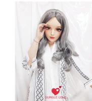 new 176 female resin silica dance party masks halloween bjd girl doll crossdresser japan kigurumi anime cosplay mask with wig
