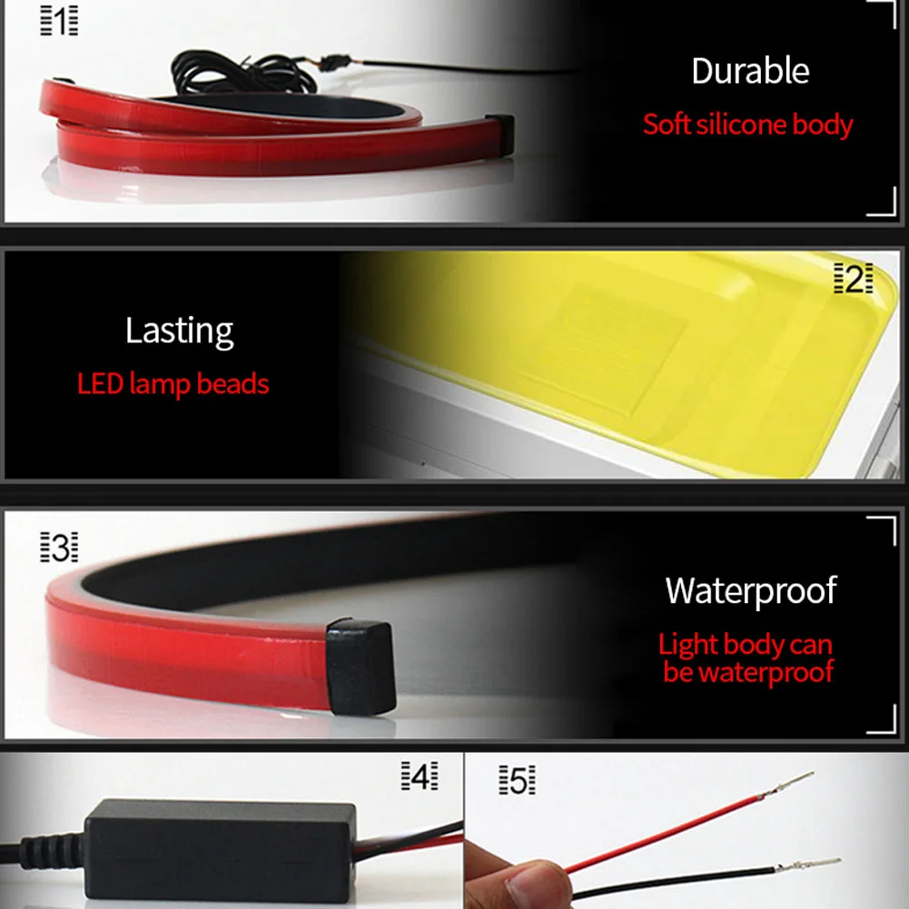 Автомобильная светодиодная лента типа потока 12 В для задних ворот поворотный