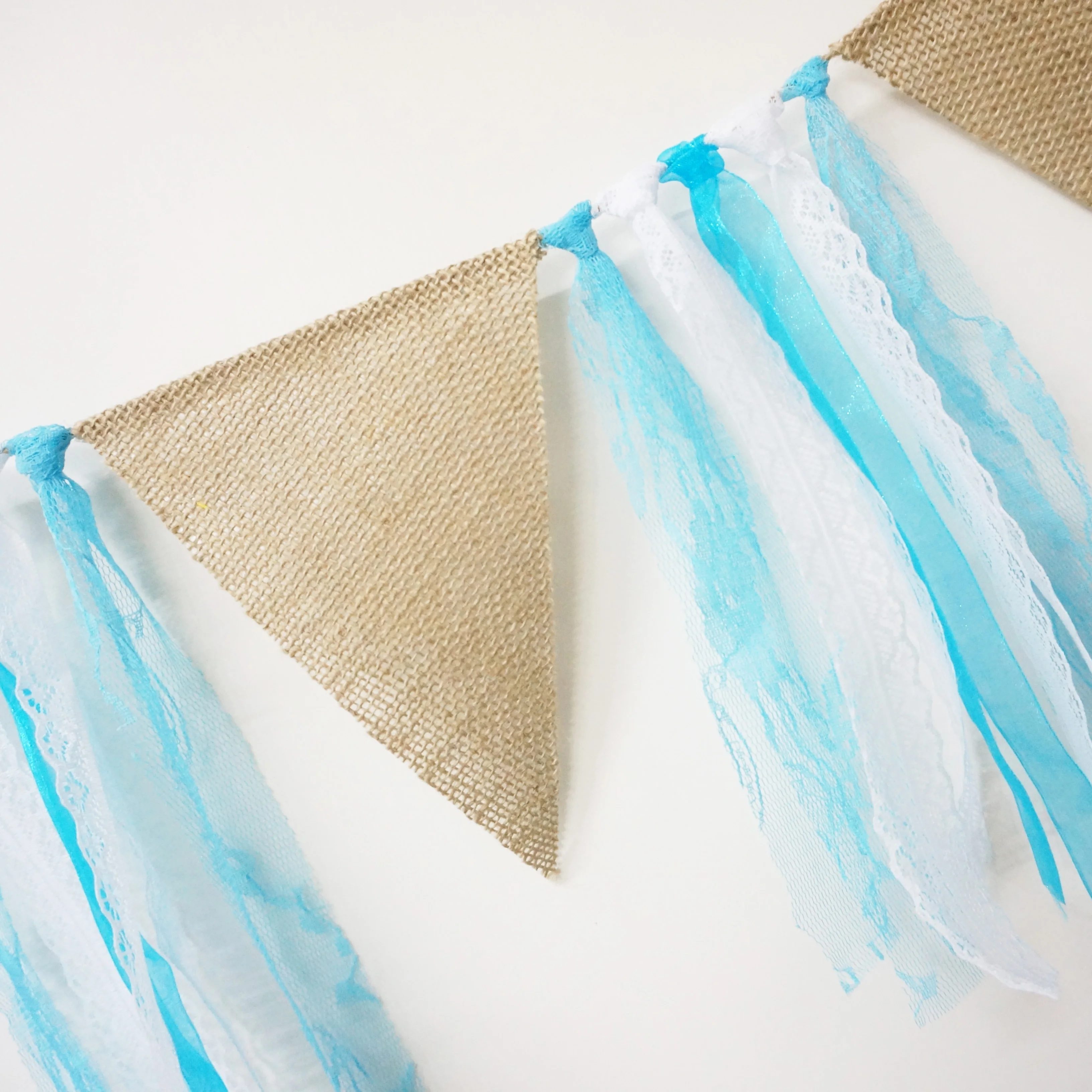 Синий ленточный баннер для детского душа льняной флаг праздничный столик на день