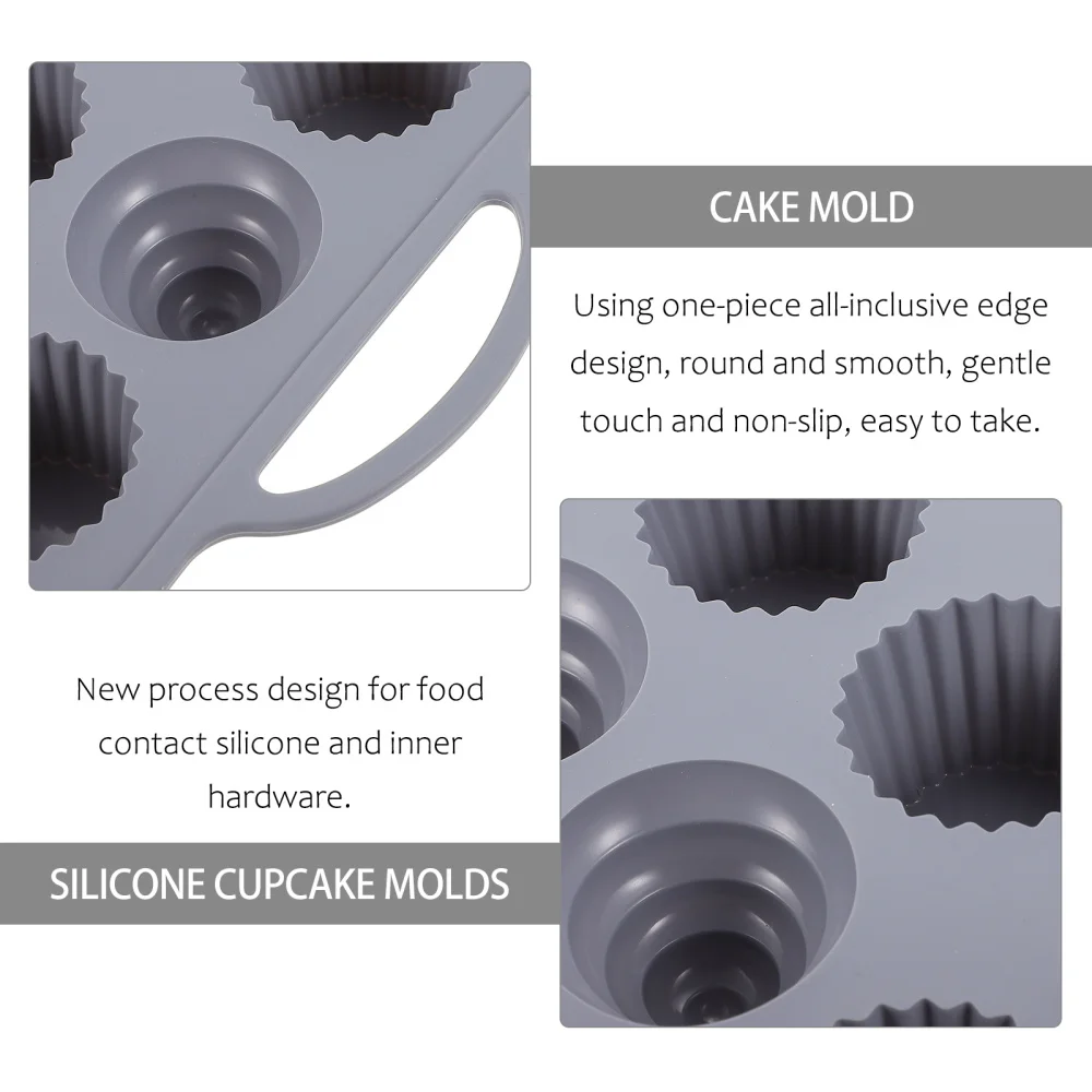

12 Cavity Baking Molds Silicone Cupcake Moulds Molds for Making Cake Pops