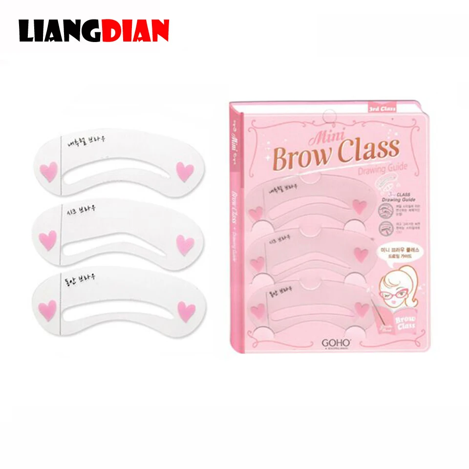 

3 шт./компл. Девушка Волшебные трафареты для бровей, набор карт, мини-глаз, бровей, класс, рисунок, образец руководства, Стайлинг, макияж для придания формы, инструменты, аксессуар