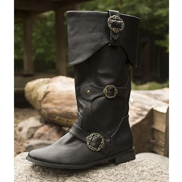 Мужские кожаные ботинки среднего возраста ботильоны в викторианском стиле эпохи