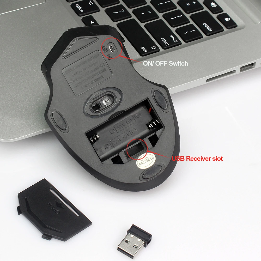 

Universal 6 Buttons Wireless Mouse ABS 2.4G With Battery Rechargeable Silent Computer Peripheral Accessories #920
