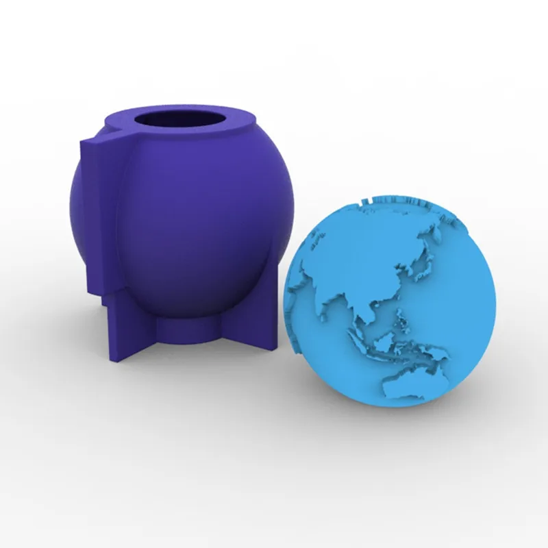 

3D Globe Epoxy Resin Mold Candle Plaster Silicone Mould DIY Crafts Desktop Ornaments Casting Tools Cement Handmade