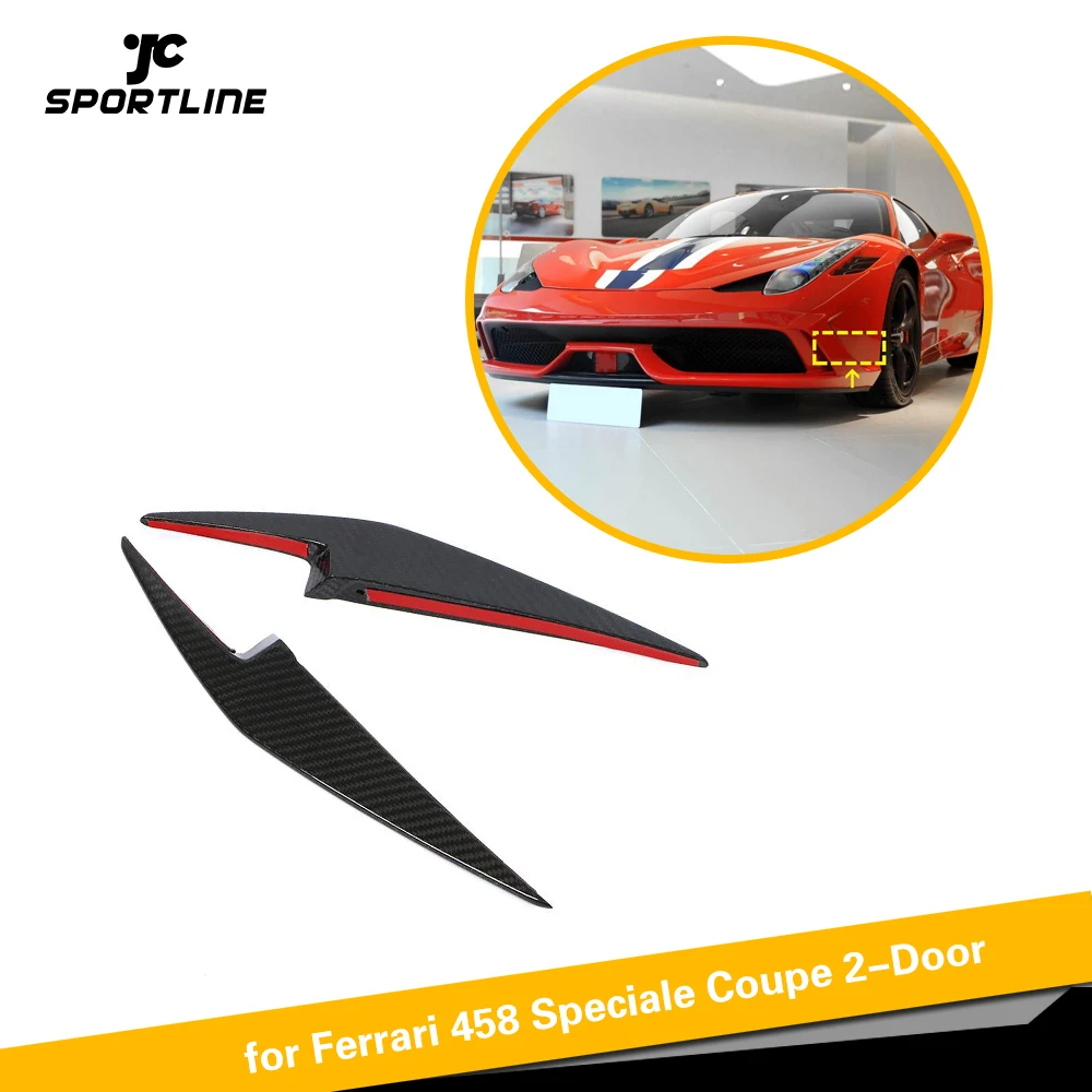 

Carbon Fiber Front Bumper Splitters Fins Canards for Ferrari 458 Speciale 2014 2015