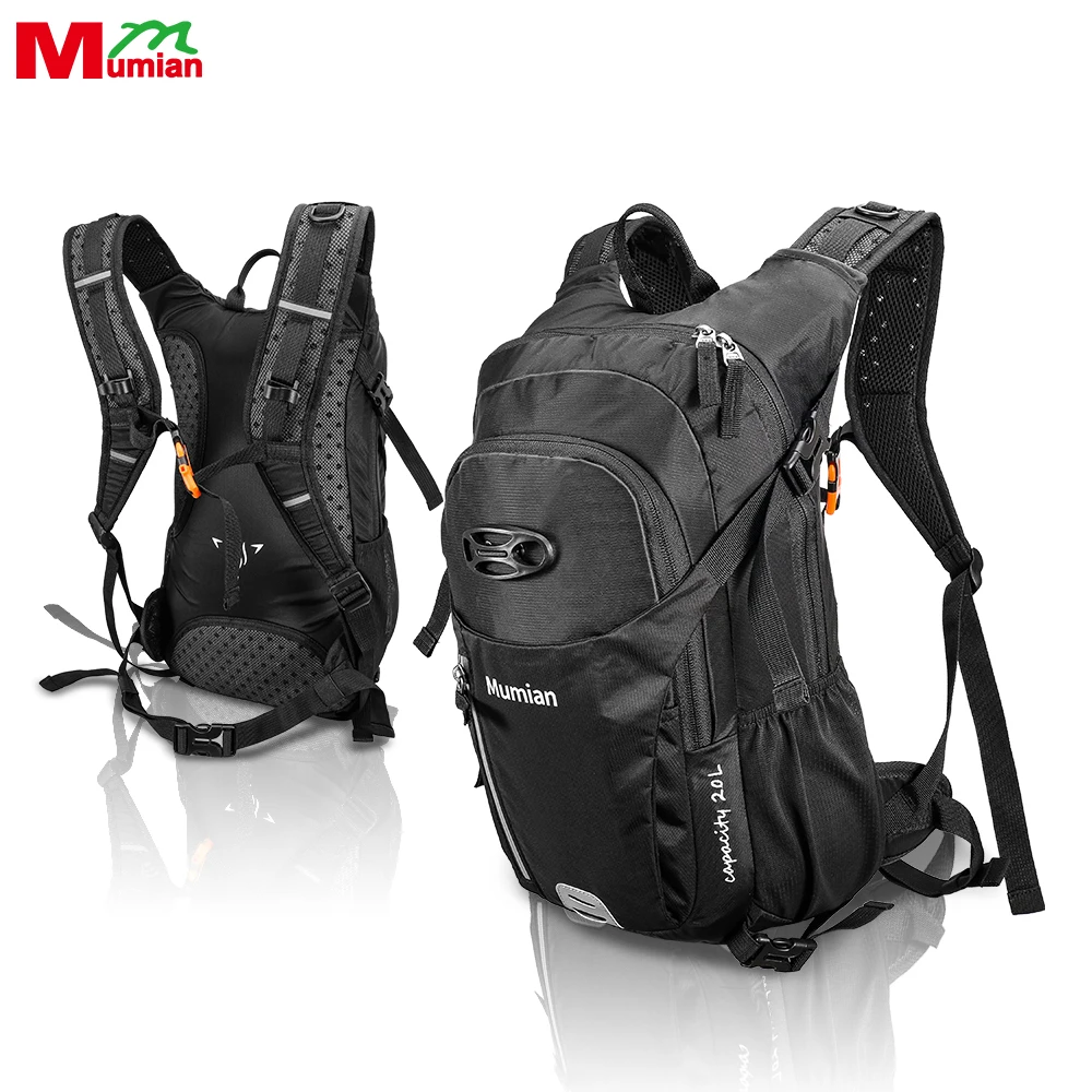 Cycling Bag Men's Women Riding Hiking Backpack Water Resistant Travel Backpack Lightweight Bicycle Water Bag,Bicycle helmet 20L
