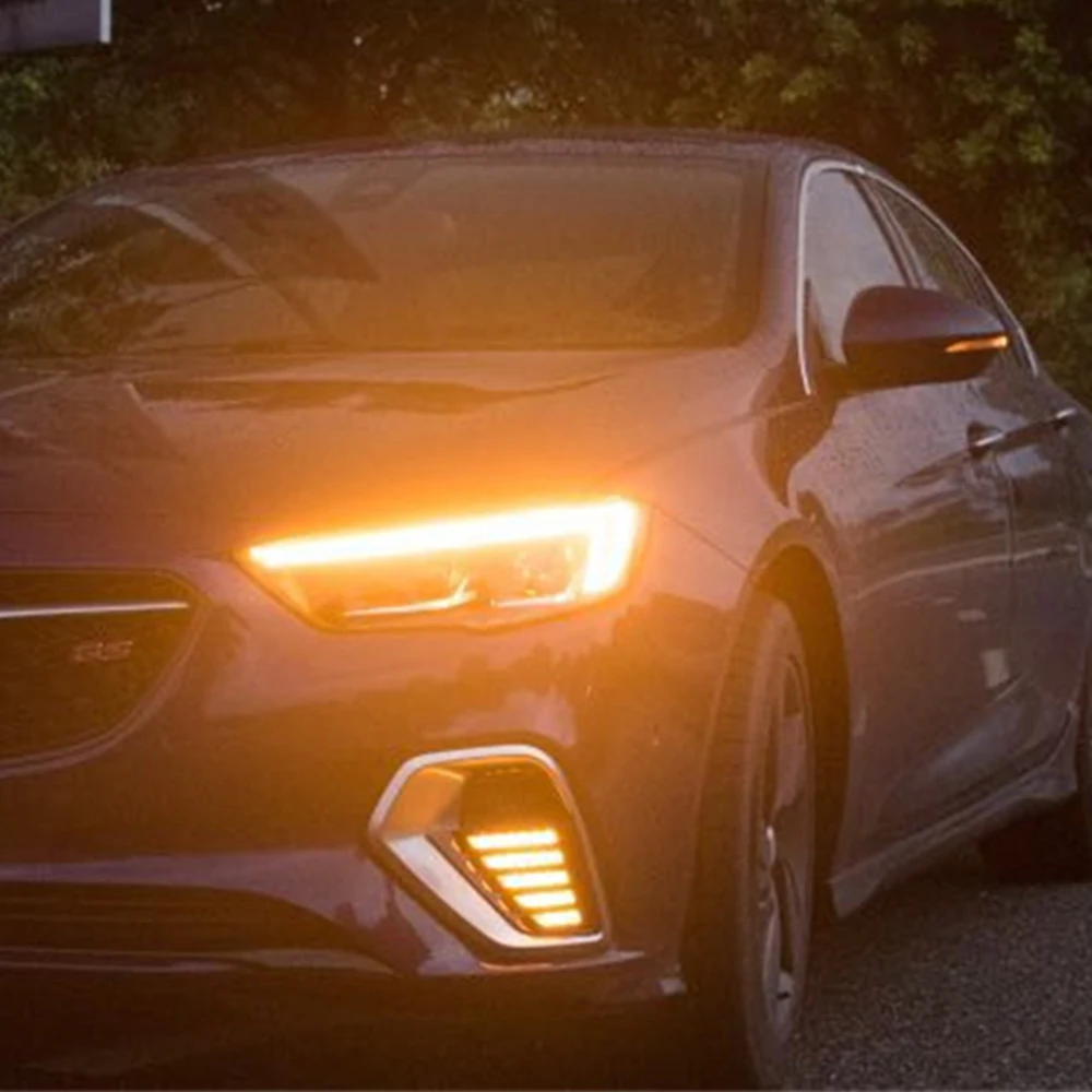 CSCSNL 2 шт течет отложным воротником желтый сигнал Функция для Opel Insignia GS 2017 2018 12В