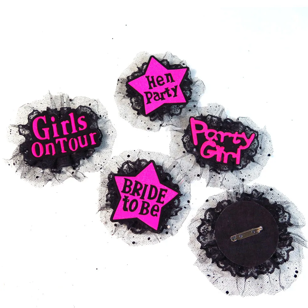 Свадебные фетровые вечерние значки на пуговицах для девичника девичьи булавки