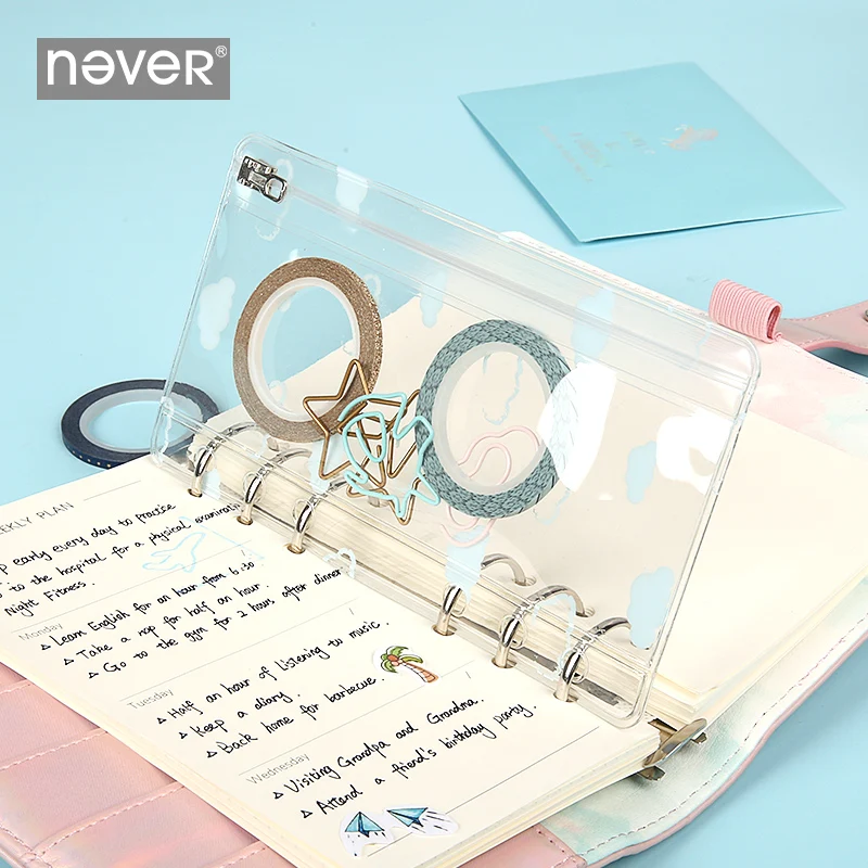 Never Unicorn серия A6 планировщик ПВХ сумка на молнии для хранения Карманный держатель для карт сумка lovedoki спираль блокнот аксессуары канцелярские принадлежности