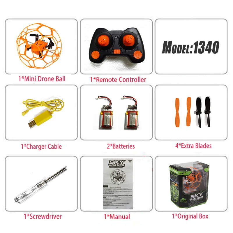 Orange O2 Мини-Дрон Spheroidal RC дроны защитный чехол 3D флип RC мяч 2,4 ГГц Rc Квадрокоптер Безголовый режим игрушки вертолет защитный чехол - Цвет: Orange O2