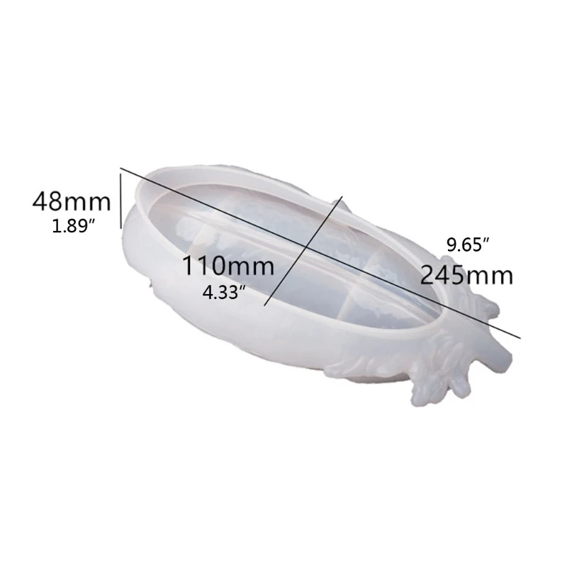 

Feather Plate Epoxy Resin Mold Dish Tray Silicone Mould DIY Crafts Home Decortaion Casting Tools
