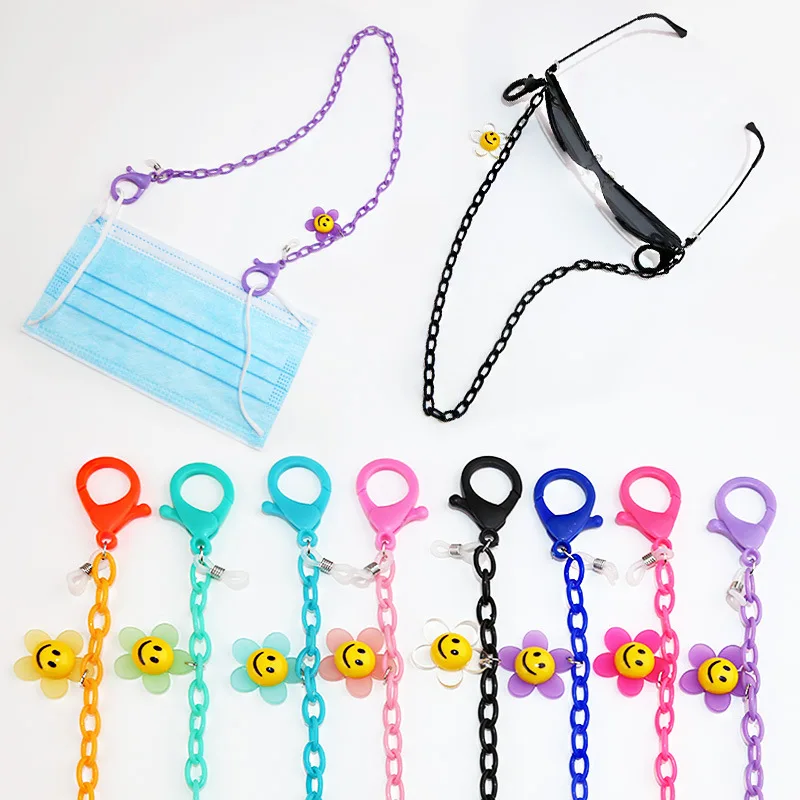 

Акриловый шнурок для защиты от солнца, детская маска с цепочкой для защиты очков, двухцелевой нескользящий шнурок для увеличения линз