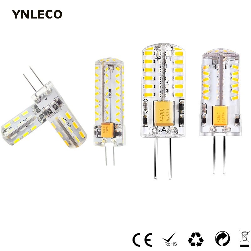 Светодиодная лампа G4 12 В AC/DC 1 5 Вт 2 3 24/48/57/81 3014SMD светодиодный 360 градусов 3000K 4500K 6000K